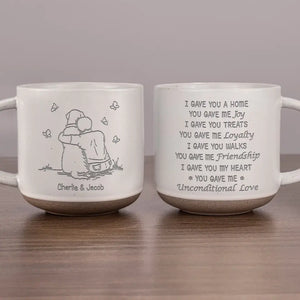 You Gave Me Unconditional Love - Memorial Personalized Custom Pottery Mug - Sympathy Gift For Pet Owners, Pet Lovers