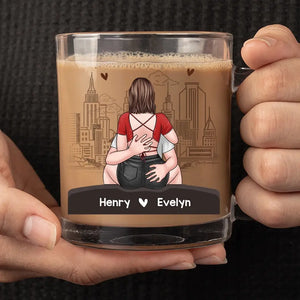 Still Hotter Than This Coffee - Couple Personalized Custom Glass Mug - Gift For Husband Wife, Anniversary