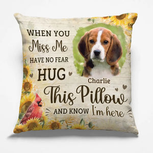 Custom Photo Let This Pillow Fill The Emptiness In Your Arms - Memorial Personalized Custom Pillow - Sympathy Gift, Gift For Pet Owners, Pet Lovers