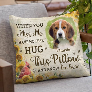 Custom Photo Let This Pillow Fill The Emptiness In Your Arms - Memorial Personalized Custom Pillow - Sympathy Gift, Gift For Pet Owners, Pet Lovers