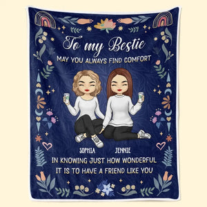 You Are Beautiful Inside And Out - Bestie Personalized Custom Blanket - Gift For Best Friends, BFF, Sisters