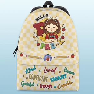 First Day Of School! Wake Up! - Personalized Custom Kid Backpack - Back To School Gift For Kid