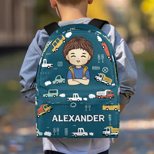 I'm Back - Personalized Custom Kid Backpack - Back To School Gift For Kid