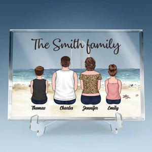 Beach Squad Goals - Family Personalized Custom Rectangle Shaped Acrylic Plaque - Gift For Family Members