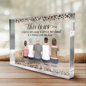 Together Is A Beautiful Place To Be - Family Personalized Custom Rectangle Shaped Acrylic Plaque - Gift For Family Members