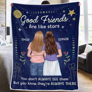 The Friend Of My Heart - Bestie Personalized Custom Blanket - Gift For Best Friends, BFF, Sisters