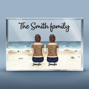 Beach Squad Goals - Family Personalized Custom Rectangle Shaped Acrylic Plaque - Gift For Family Members