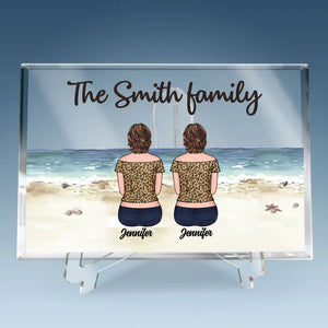 Beach Squad Goals - Family Personalized Custom Rectangle Shaped Acrylic Plaque - Gift For Family Members