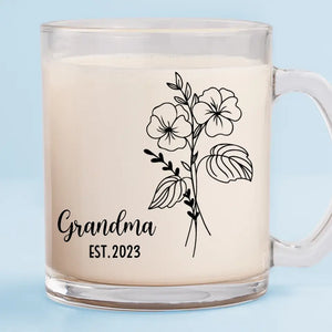 A Grandma Is Warm Hugs And Sweet Memories - Family Personalized Custom Glass Mug - Gift For Mom, Grandma