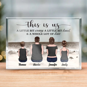 Life's A Beach When You're With Family - Family Personalized Custom Rectangle Shaped Acrylic Plaque - Gift For Family Members