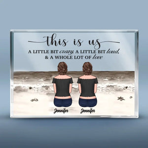 Life's A Beach When You're With Family - Family Personalized Custom Rectangle Shaped Acrylic Plaque - Gift For Family Members