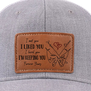 Only One Annoy My Life - Couple Personalized Custom Leather Patch Hat - Gift For Husband Wife, Anniversary