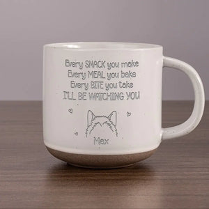 I'll Be Watching You - Dog Personalized Custom Pottery Mug - Gift For Pet Owners, Pet Lovers