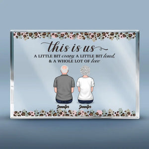 Together Is A Beautiful Place To Be - Family Personalized Custom Rectangle Shaped Acrylic Plaque - Gift For Family Members