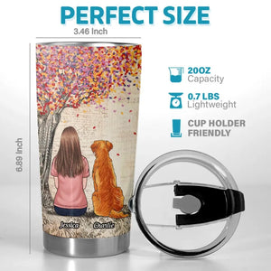 A Bond That Can't Be Broken - Dog & Cat Memorial Personalized Custom Tumbler - Sympathy Gift For Pet Owners, Pet Lovers