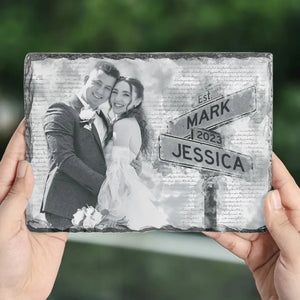 Custom Photo You’re The Best Thing That Ever Happened To Me - Couple Personalized Custom Rectangle Shaped Stone With Stand - Gift For Husband Wife, Anniversary