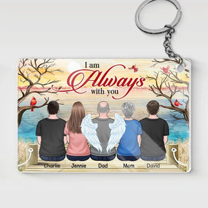 My Love Keeps Us Forever Entwined - Memorial Personalized Custom Shaped Acrylic Keychain - Sympathy Gift For Family Members