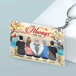 My Love Keeps Us Forever Entwined - Memorial Personalized Custom Shaped Acrylic Keychain - Sympathy Gift For Family Members