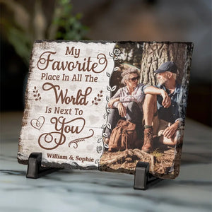 Custom Photo I Need You - Couple Personalized Custom Rectangle Shaped Stone With Stand - Gift For Husband Wife, Anniversary