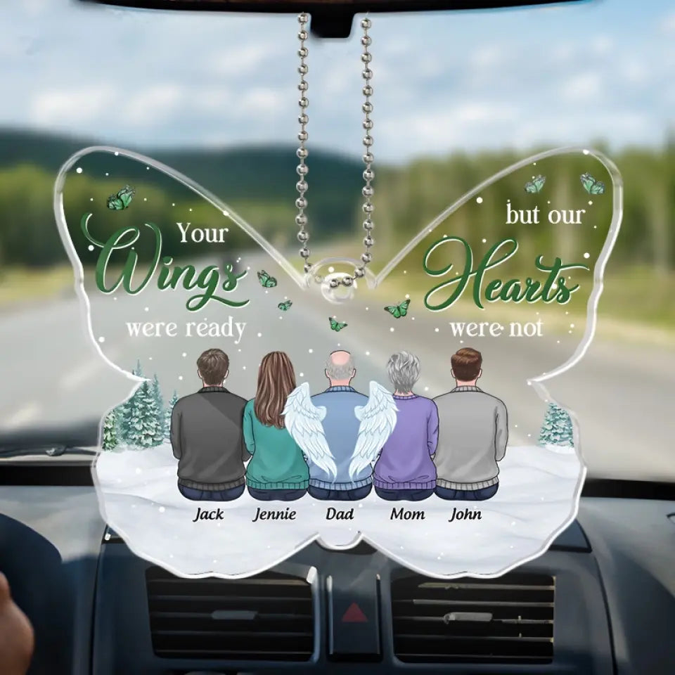 I Will See You Again Someday, In The Clouds - Memorial Personalized Custom Car Ornament - Acrylic Custom Shaped - Sympathy Gift For Family Members