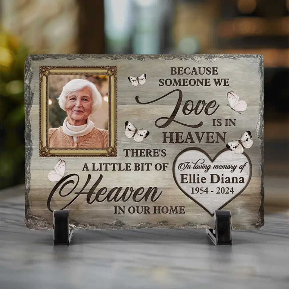 Custom Photo I Have So Much Of You In My Heart - Memorial Personalized Custom Rectangle Shaped Stone With Stand - Sympathy Gift For Family Members