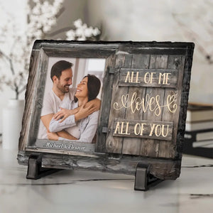 Custom Photo You Are My Favorite Work Of Art - Couple Personalized Custom Rectangle Shaped Stone With Stand - Gift For Husband Wife, Anniversary