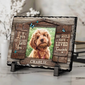 Custom Photo Forever In My Heart - Memorial Personalized Custom Rectangle Shaped Stone With Stand - Sympathy Gift For Pet Owners, Pet Lovers