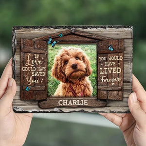 Custom Photo Forever In My Heart - Memorial Personalized Custom Rectangle Shaped Stone With Stand - Sympathy Gift For Pet Owners, Pet Lovers