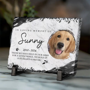 Custom Photo Don’t Cry For Me When I'm Gone - Memorial Personalized Custom Rectangle Shaped Stone With Stand - Sympathy Gift For Pet Owners, Pet Lovers