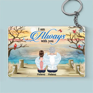 My Love Keeps Us Forever Entwined - Memorial Personalized Custom Shaped Acrylic Keychain - Sympathy Gift For Family Members