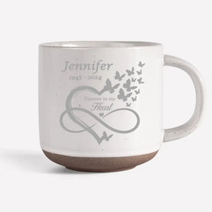 The Years May Pass, But Still, You Stay - Memorial Personalized Custom Pottery Mug - Sympathy Gift For Family Members