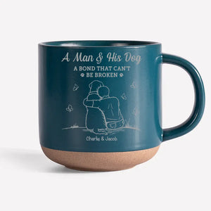 A Bond That Can't Be Broken - Memorial Personalized Custom Pottery Mug - Sympathy Gift For Pet Owners, Pet Lovers