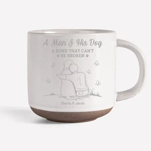 A Bond That Can't Be Broken - Memorial Personalized Custom Pottery Mug - Sympathy Gift For Pet Owners, Pet Lovers