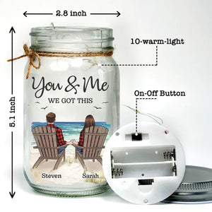 I Have Found The One Whom My Soul Loves - Couple Personalized Custom Mason Jar Light - Gift For Couple, Husband Wife, Anniversary