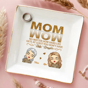 Mother And Daughter Love Shines Eternal - Family Personalized Custom Jewelry Dish - Gift For Mom, Daughter