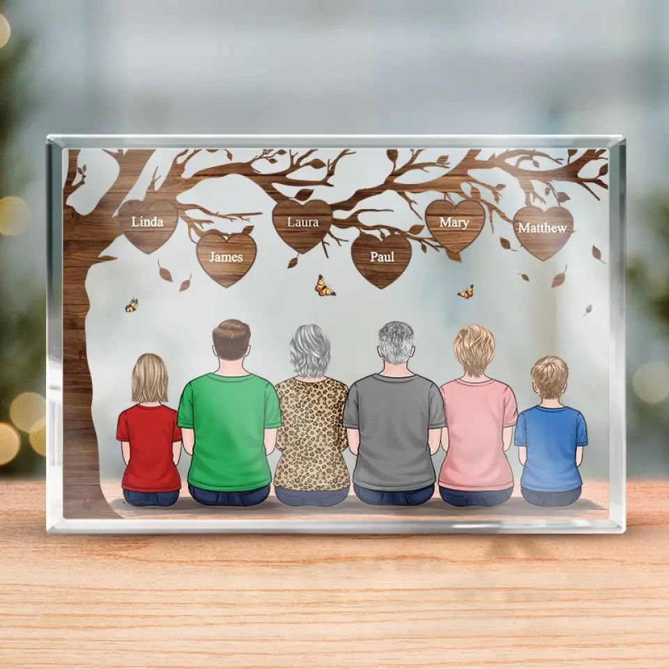 Where Life Begins, And Love Never Ends - Family Personalized Custom Rectangle Shaped Acrylic Plaque - Gift For Family Members