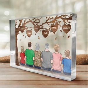 Where Life Begins, And Love Never Ends - Family Personalized Custom Rectangle Shaped Acrylic Plaque - Gift For Family Members