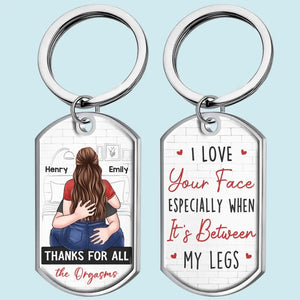 I Love You For Your Personality - Couple Personalized Custom Keychain - Gift For Husband Wife, Anniversary