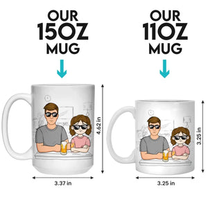 Like Father Like Daughter - Family Personalized Custom Mug - Gift For Dad, Grandpa