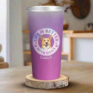 Just A Girl Who Loves Dogs - Dog Personalized Custom Aluminum Changing Color Cup - Gift For Pet Owners, Pet Lovers