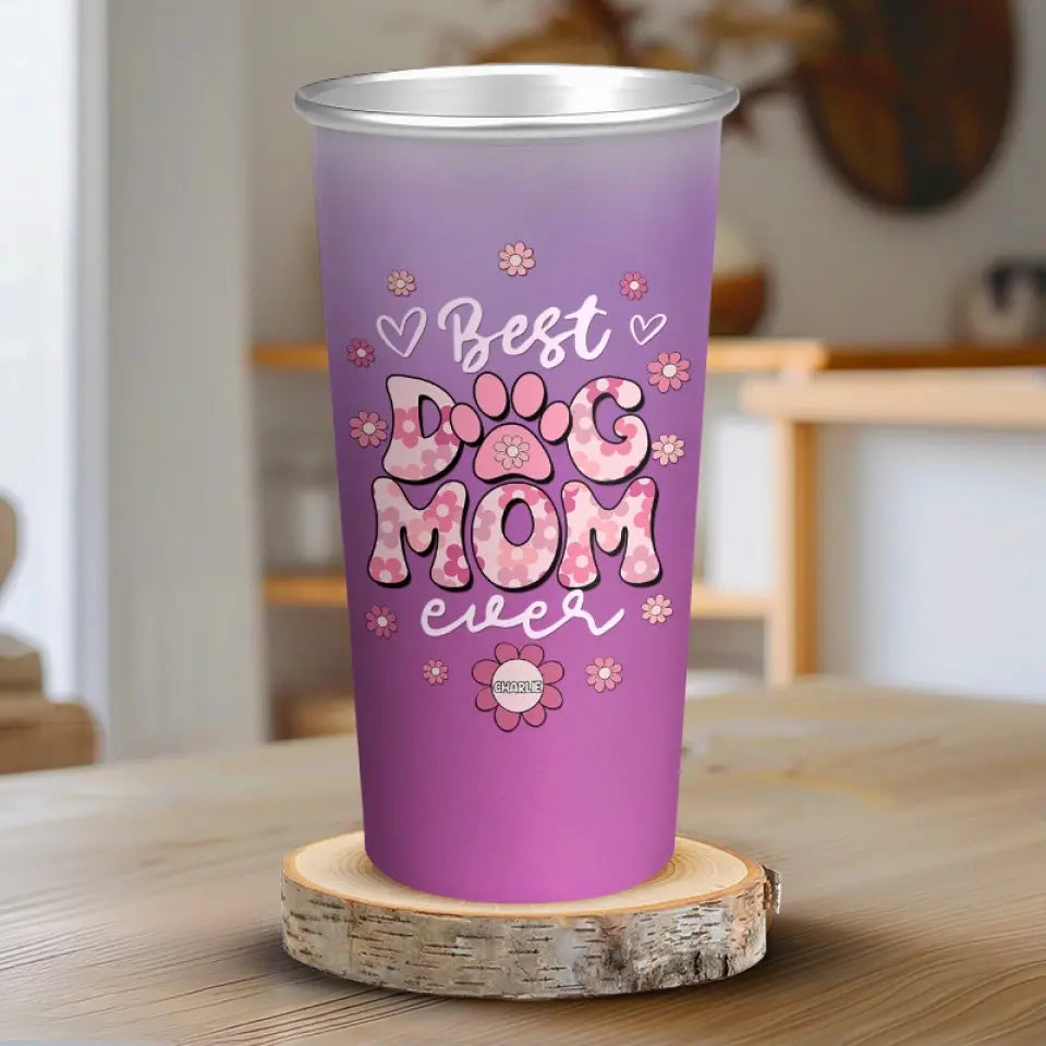 Best Dog Mom Ever - Dog Personalized Custom Aluminum Changing Color Cup - Gift For Pet Owners, Pet Lovers