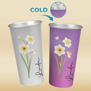 The Sweetest Bloom In The Garden - Bestie Personalized Custom Aluminum Changing Color Cup - Gift For Yourself, Best Friends, BFF, Sisters