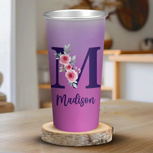 Wild And Free, Just Like A Flower - Bestie Personalized Custom Aluminum Changing Color Cup - Gift For Yourself, Best Friends, BFF, Sisters