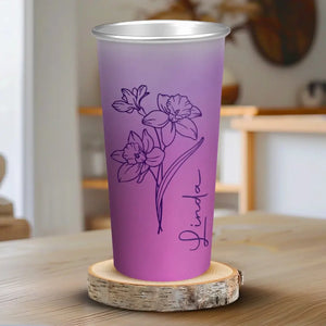 Life Is A Garden, And Love Is The Flower - Bestie Personalized Custom Aluminum Changing Color Cup - Gift For Yourself, Best Friends, BFF, Sisters