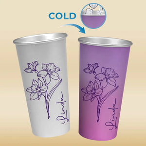 Life Is A Garden, And Love Is The Flower - Bestie Personalized Custom Aluminum Changing Color Cup - Gift For Yourself, Best Friends, BFF, Sisters