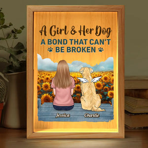 No Greater Companion, No Better Friend - Memorial Personalized Custom Frame Light Box - Sympathy Gift For Pet Owners, Pet Lovers