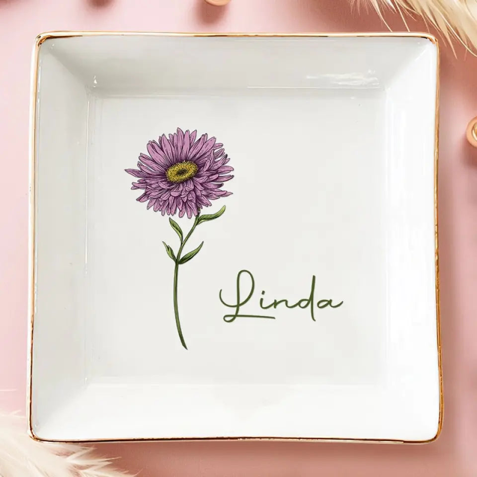 Friendships Are Evergreen, Blooming Eternal - Bestie Personalized Custom Jewelry Dish - Gift For Best Friends, BFF, Sisters