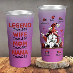 Legend Since - Family Personalized Custom Aluminum Changing Color Cup - Gift For Mom, Grandma