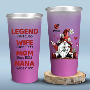 Legend Since - Family Personalized Custom Aluminum Changing Color Cup - Gift For Mom, Grandma