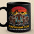 Daddy Bigfoot - Family Personalized Custom Black Mug - Gift For Dad, Grandpa